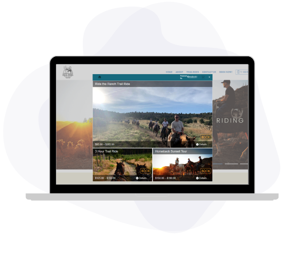 open laptop with aReservation booking software